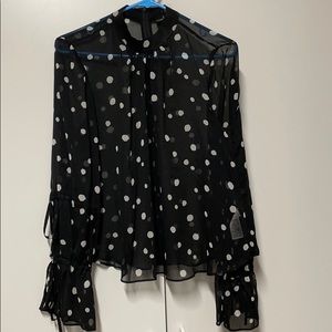 Topshop polka dot blouse